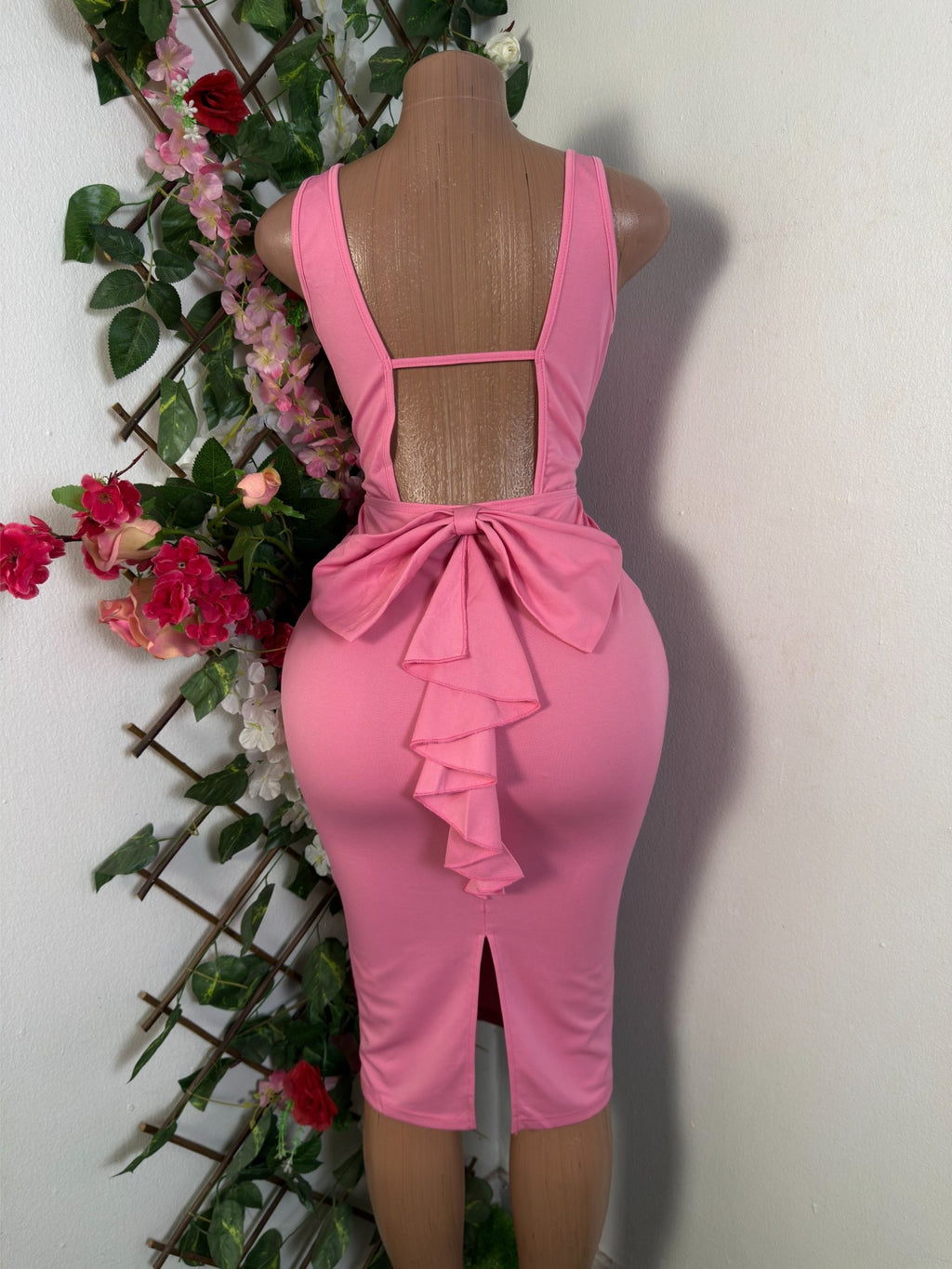 Robe moulante à fine bretelles dos-nu - Perluna Store