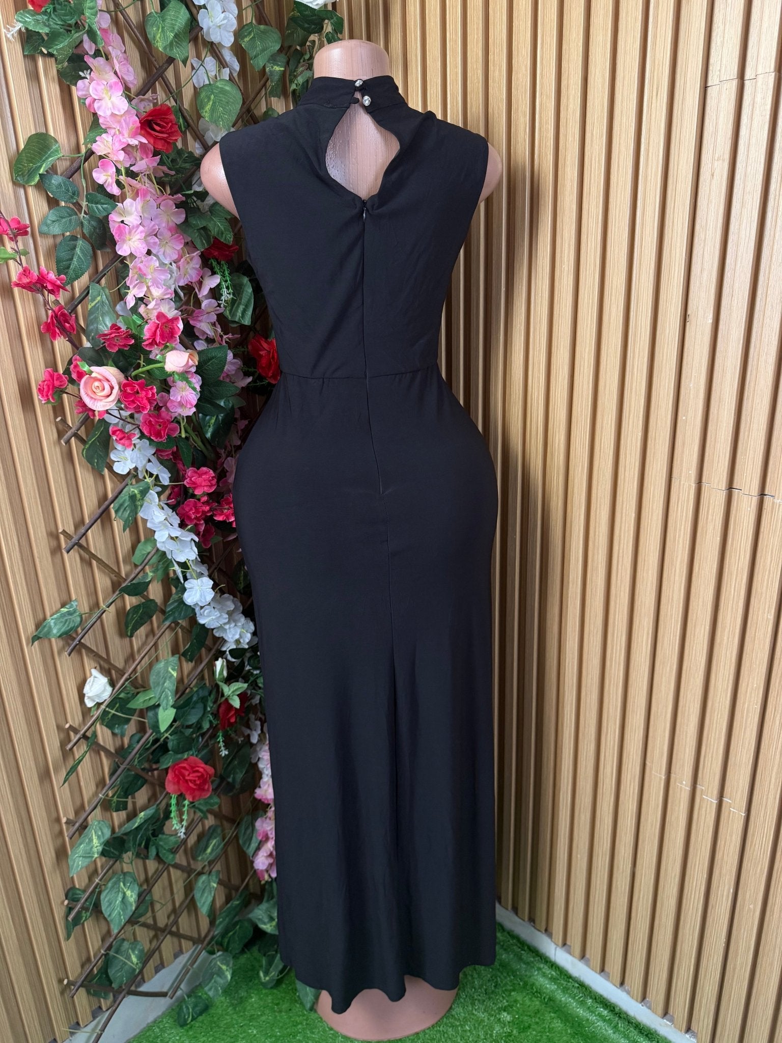 Robe moulante à fines bretelles dénudée avec fente - Perluna Store