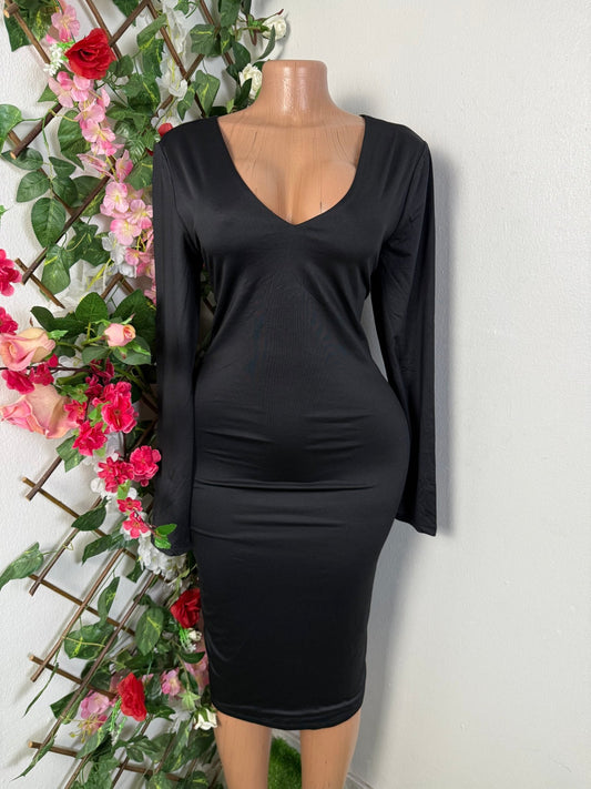 Robe moulante a long manche - Perluna Store - kinshasa