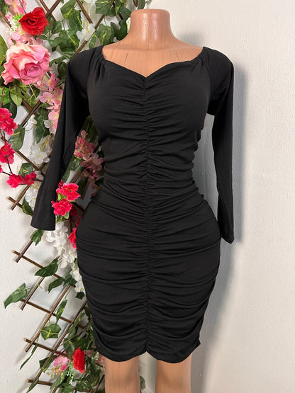 Robe moulante à manche longue - Perluna Store - kinshasa