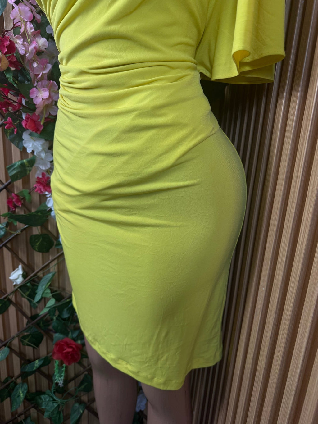 Robe moulante à une seule manches décolletée - Perluna Store