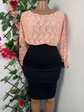 Robe moulante deux temps manches longues - Perluna Store