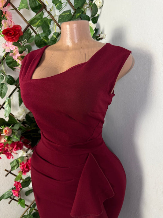 Robe moulante drapé  - Perluna Store - kinshasa