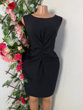 Robe moulante drapé sans manche- - Perluna Store