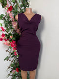 Robe moulante drapé sans manche - Perluna Store