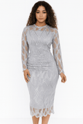 Robe moulante en maille de dentelle - Perluna Store - kinshasa