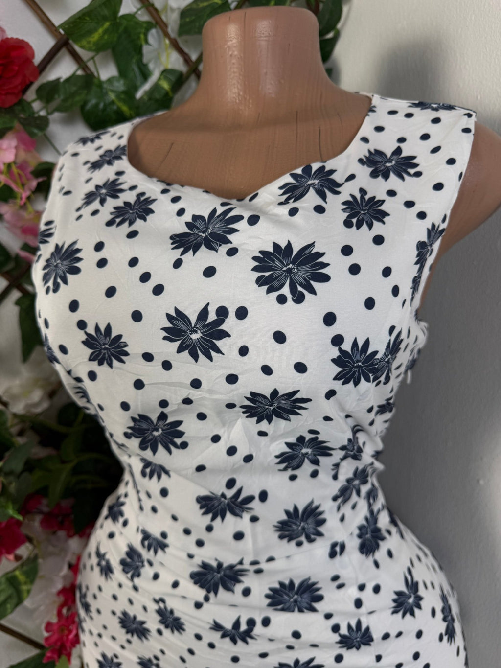 Robe moulante imprimer fleurie - Perluna Store - kinshasa