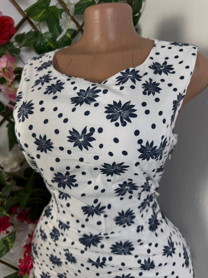 Robe moulante imprimer fleurie - Perluna Store - kinshasa