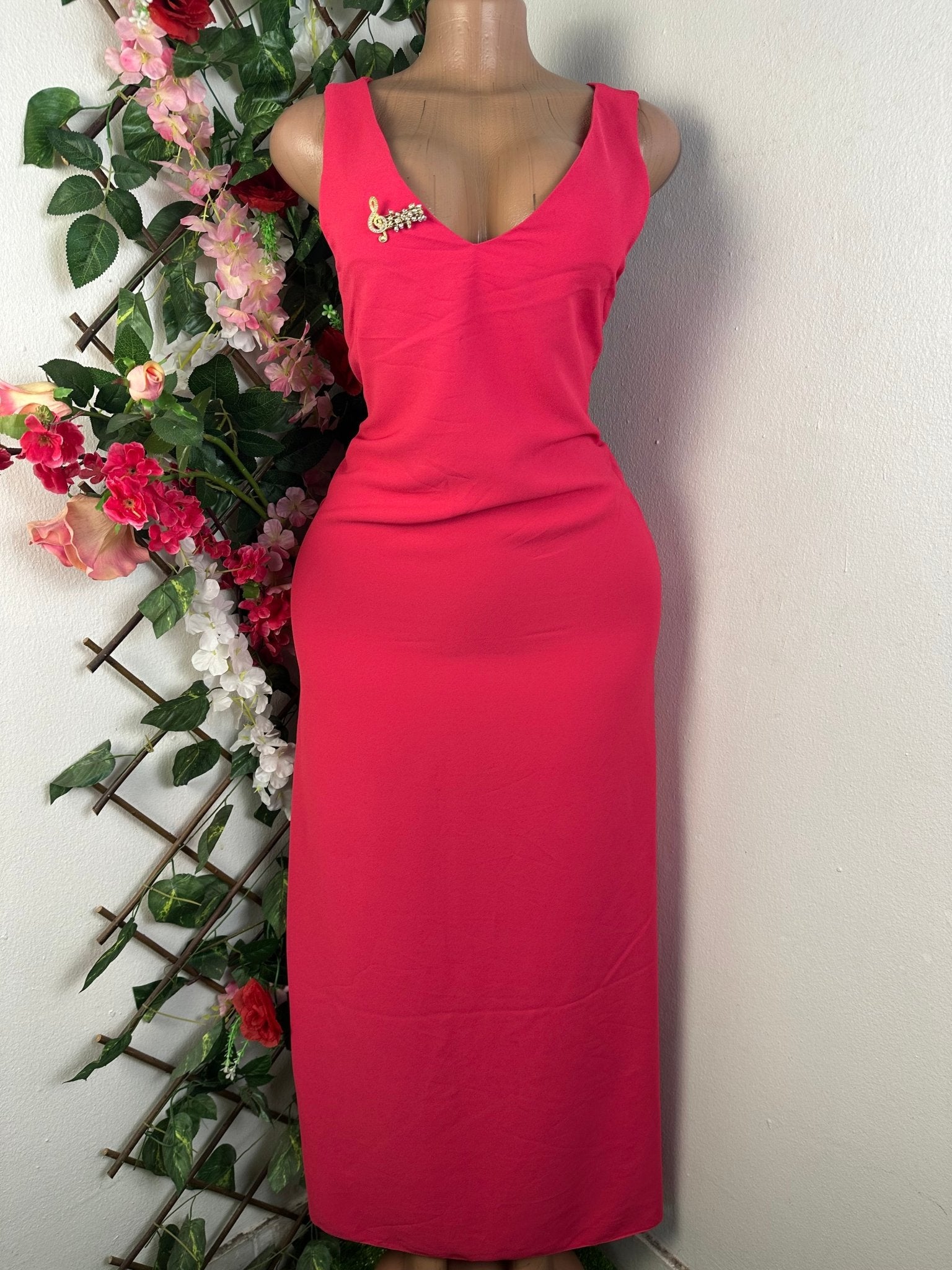 Robe moulante longue à fine bretelle - Perluna Store - kinshasa