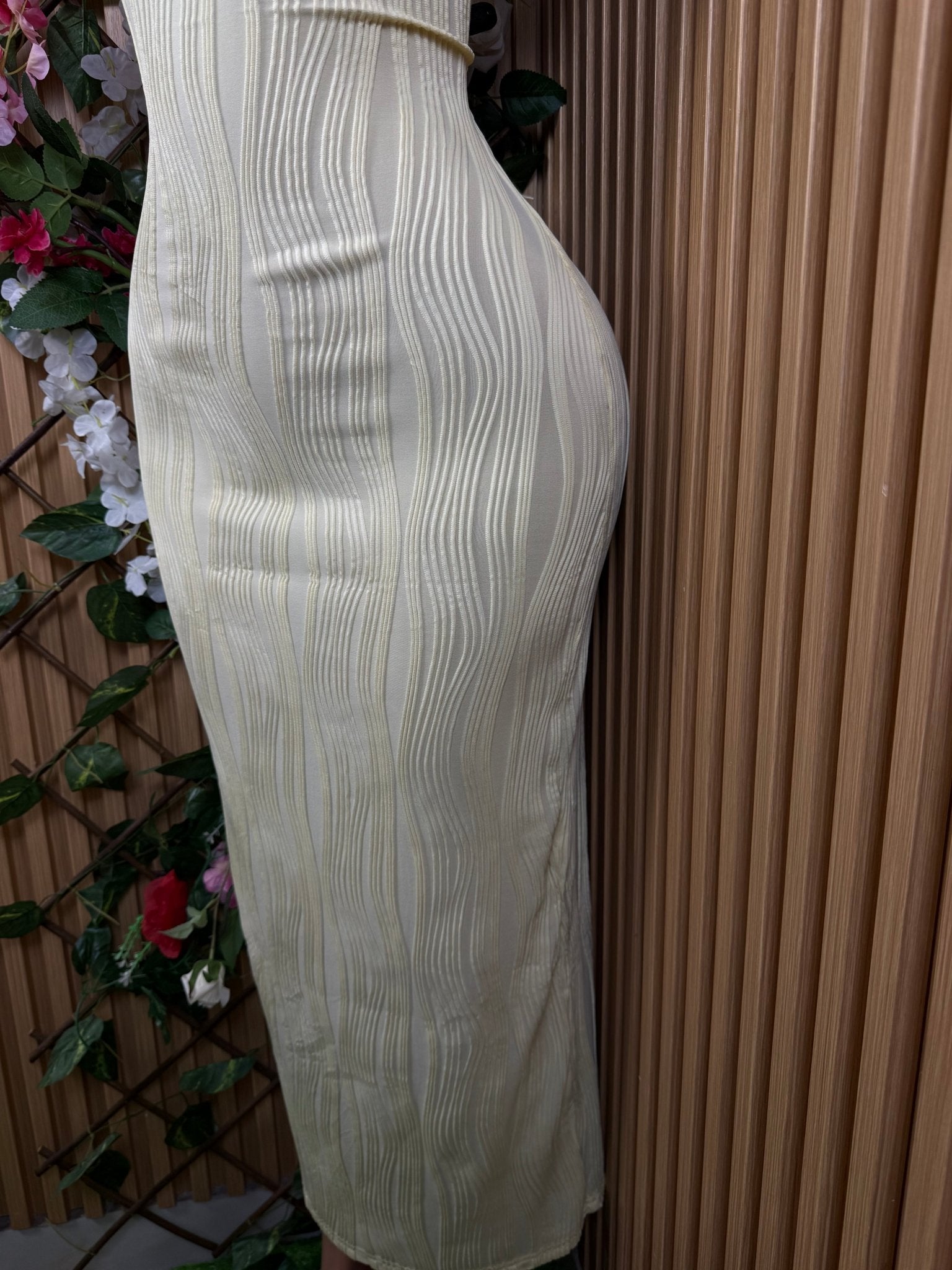 Robe moulante longue à fine bretelles dod-nu - Perluna Store