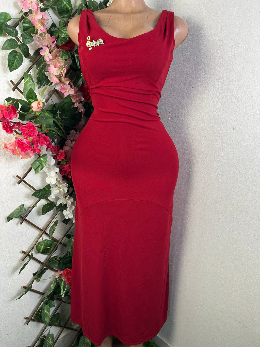 Robe moulante longue à fine bretelles dos-nu - Perluna Store