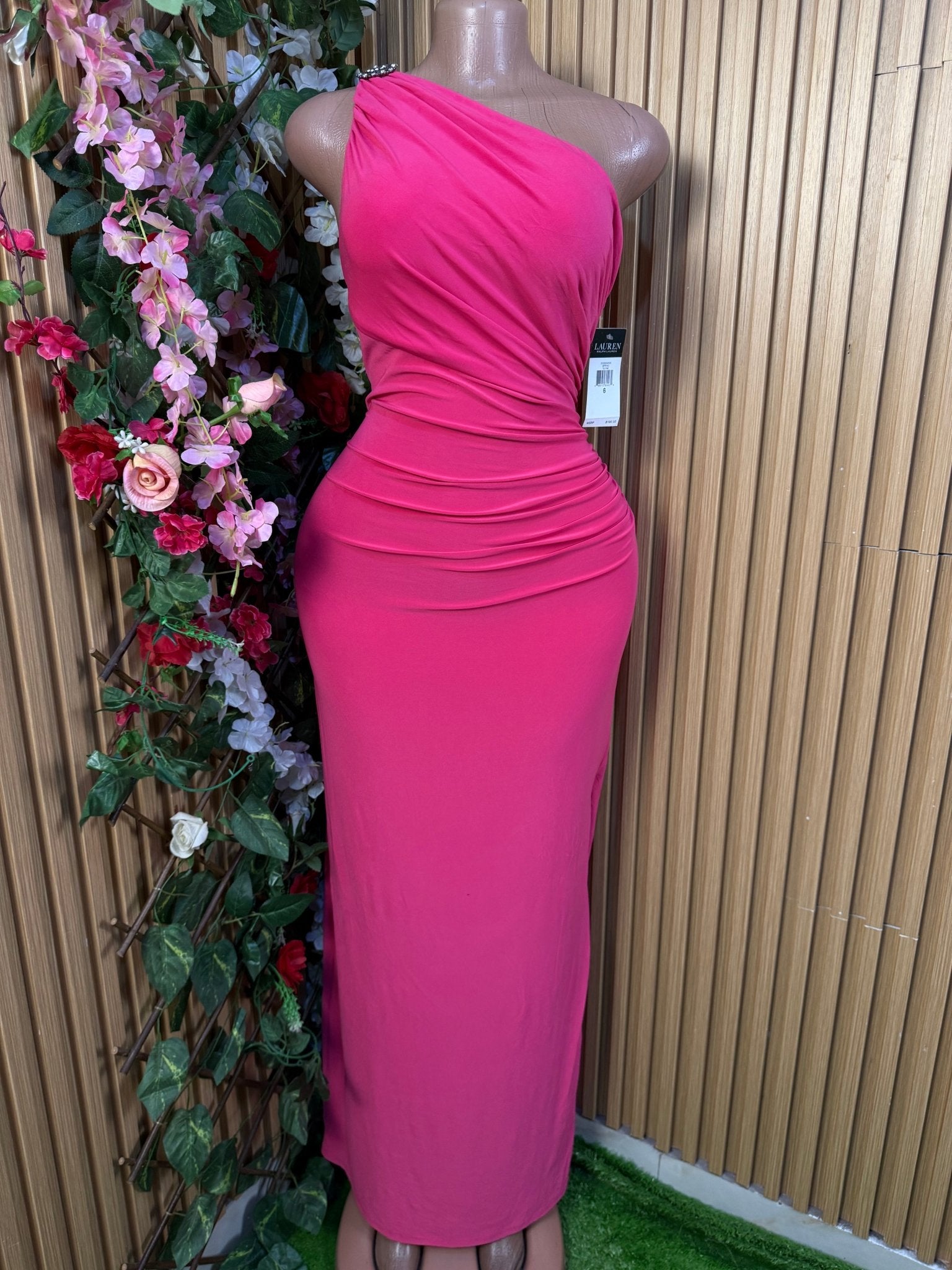 Robe moulante longue à une épaule dénudée - Perluna Store