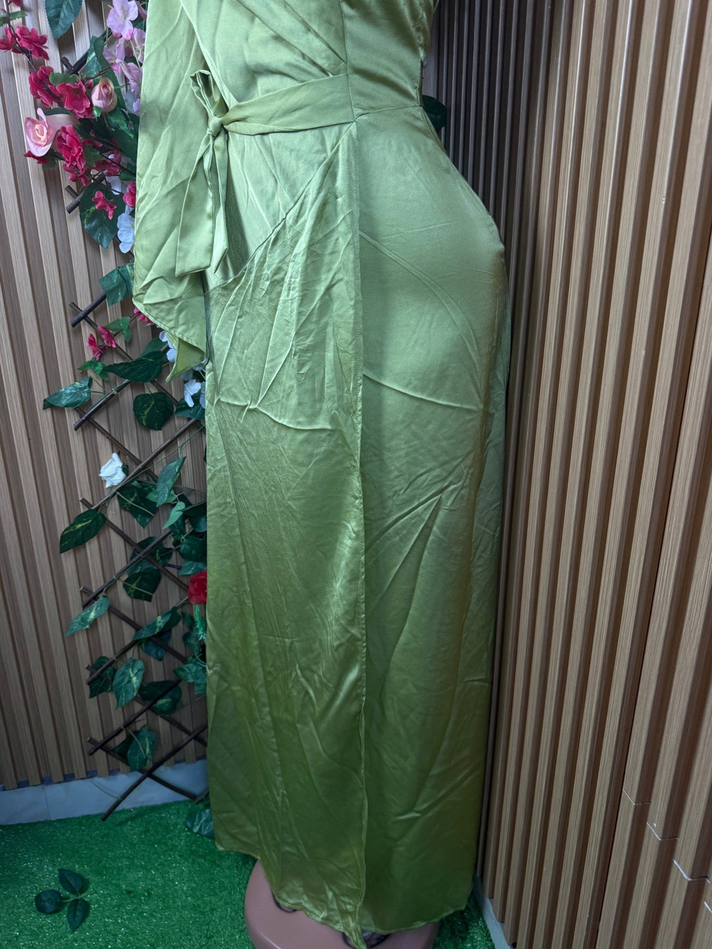 Robe moulante longue à une seule manches ceintrée - Perluna Store