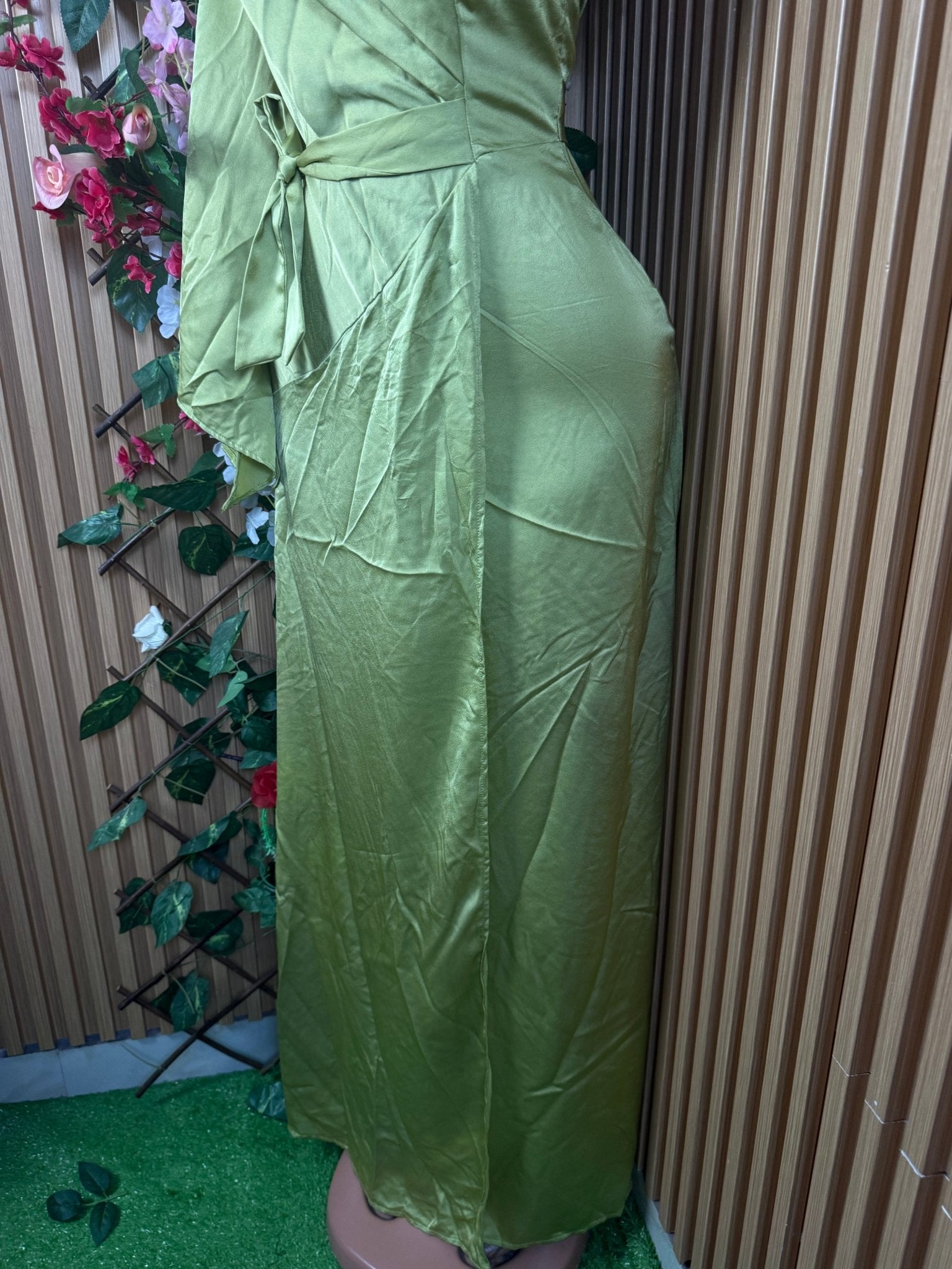 Robe moulante longue à une seule manches ceintrée - Perluna Store