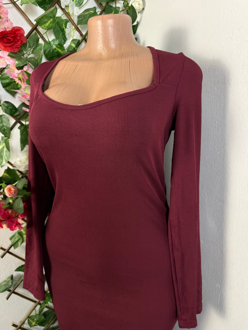 Robe moulante longue manche - Perluna Store - kinshasa