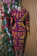Robe moulante longue manches longue-S - Perluna Store
