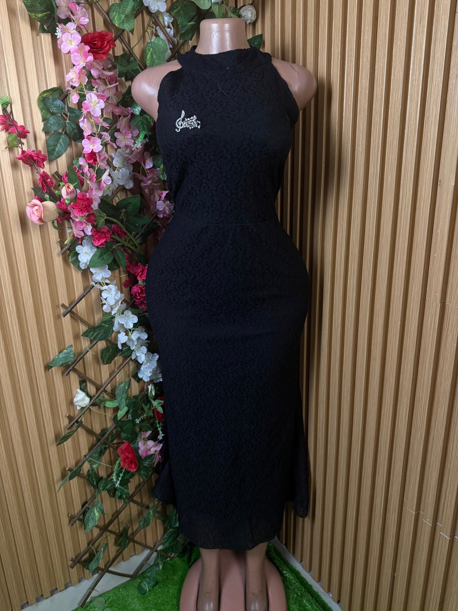 Robe moulante longue sans manches - Perluna Store - kinshasa