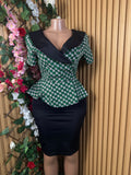 Robe moulante manches courtes décollectée - Perluna Store