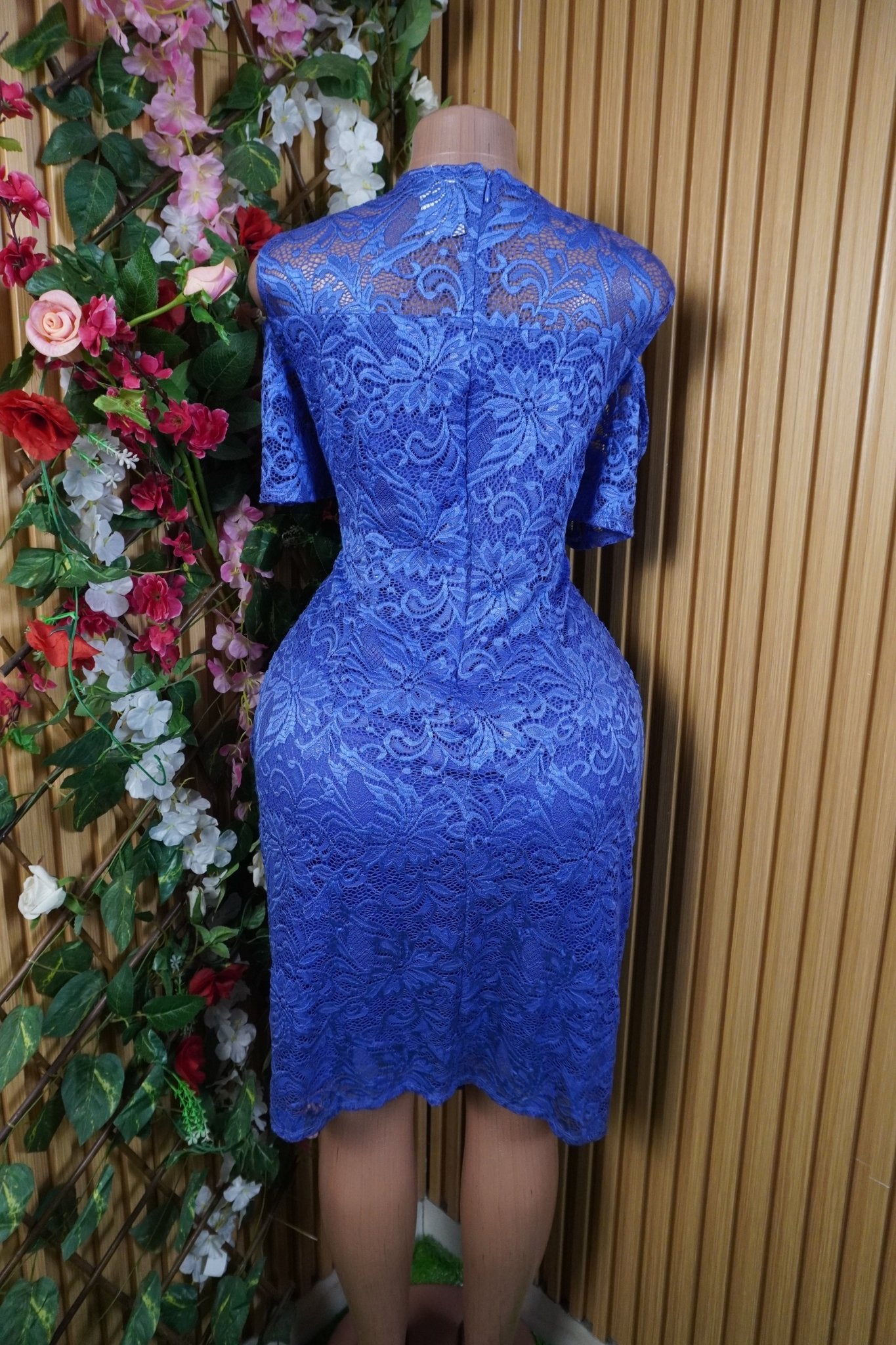 Robe moulante manches courtes dénudée-XXL - Perluna Store