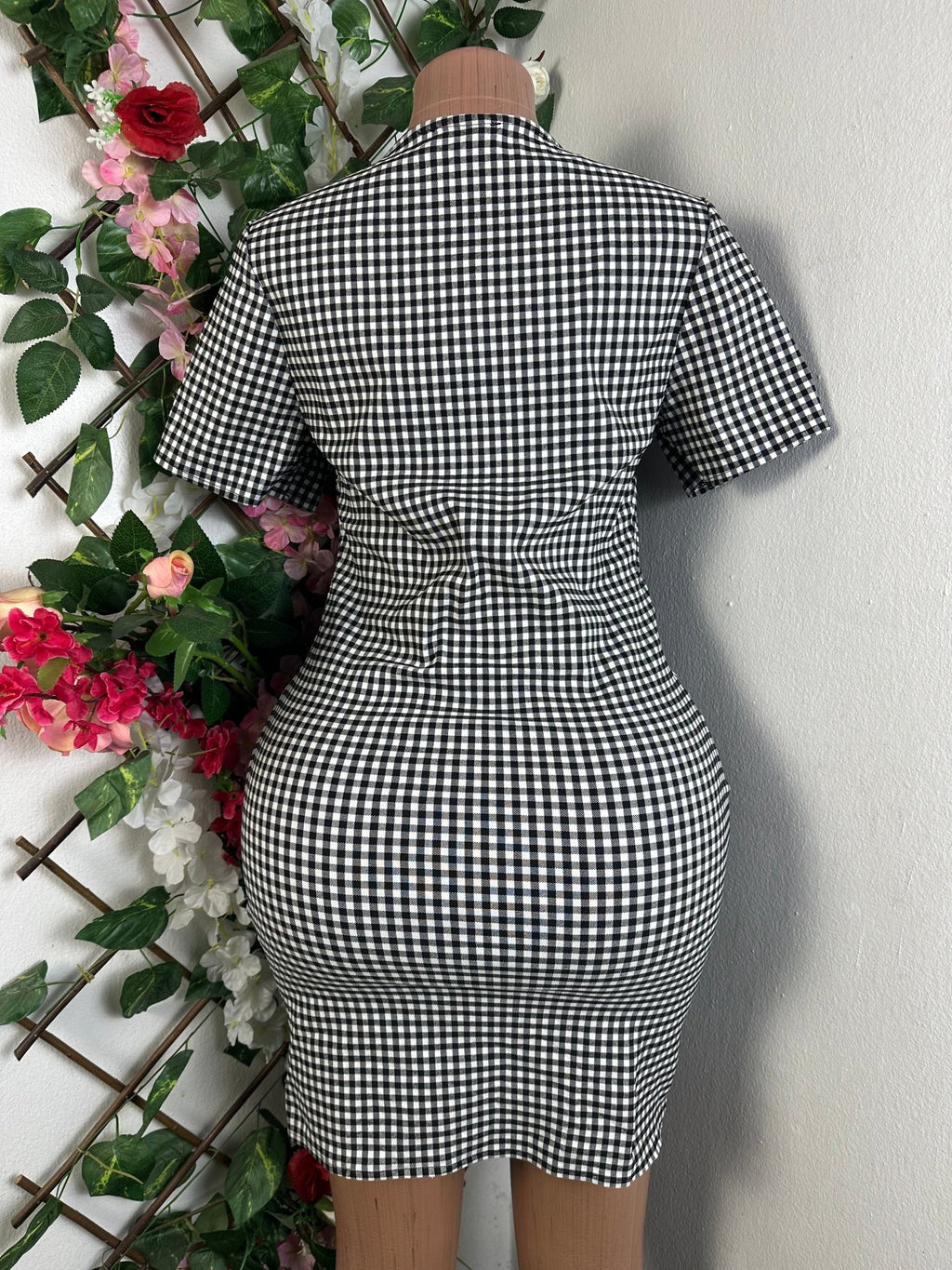 Robe moulante manches courtes double fentes - Perluna Store - kinshasa