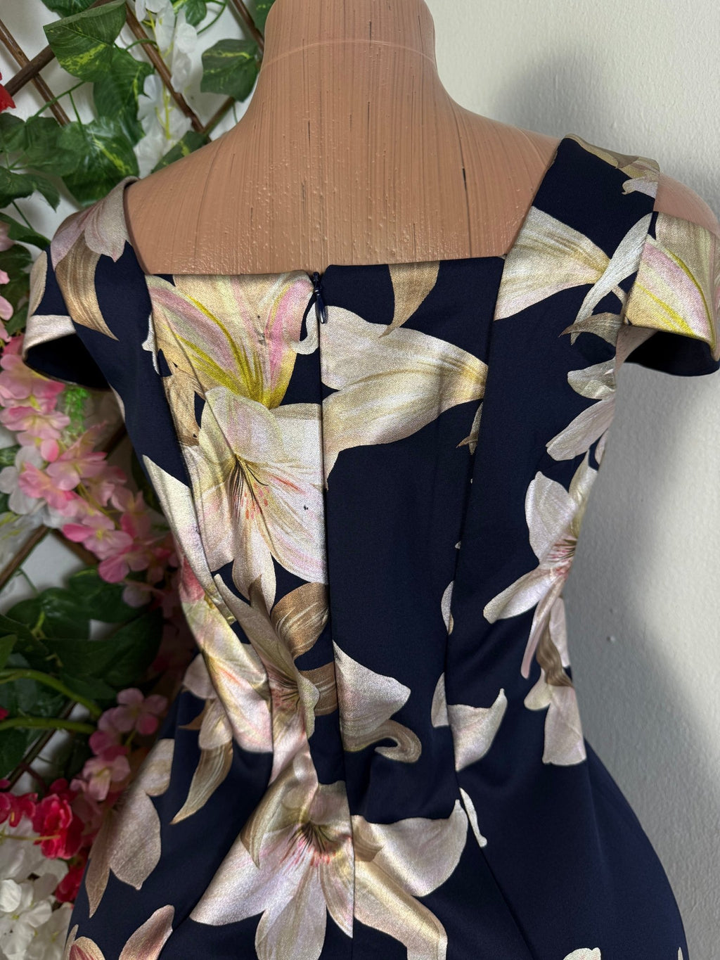 Robe moulante manches courtes imprimée fleurie - Perluna Store