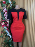 Robe moulante manches courtes-M - Perluna Store