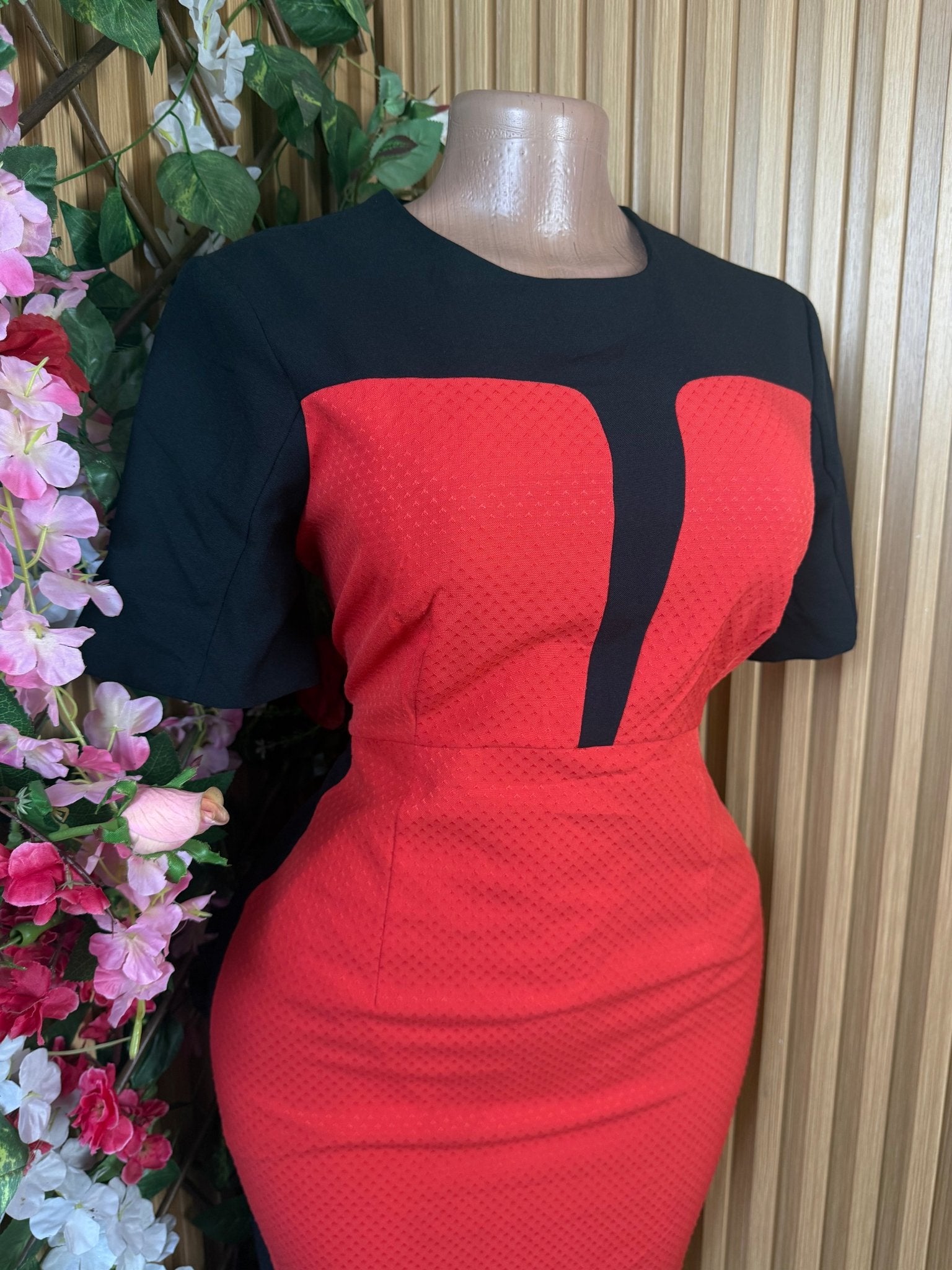 Robe moulante manches courtes-M - Perluna Store