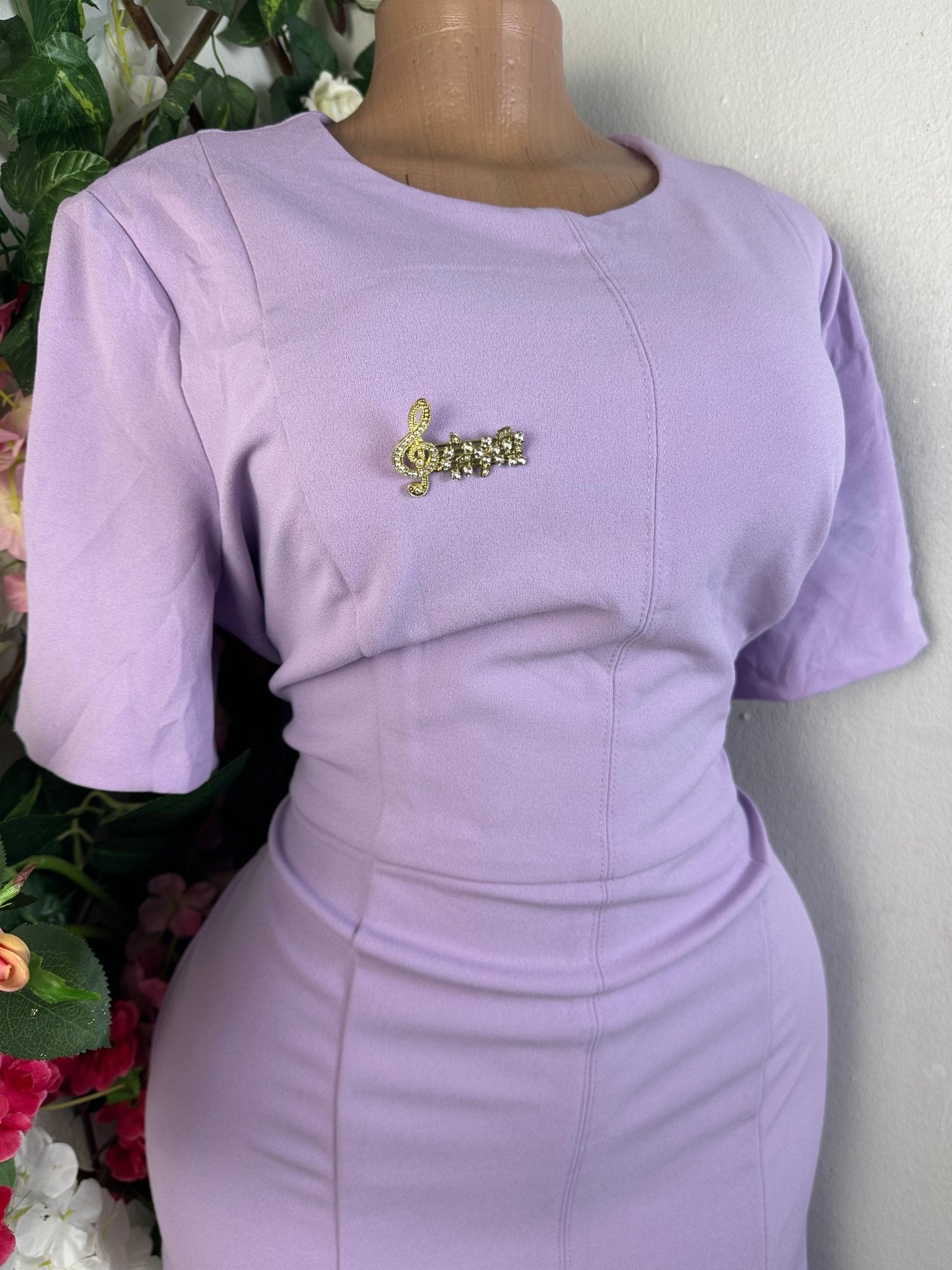 Robe moulante manches courtes - Perluna Store - kinshasa