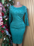 Robe moulante manches décolletée - Perluna Store