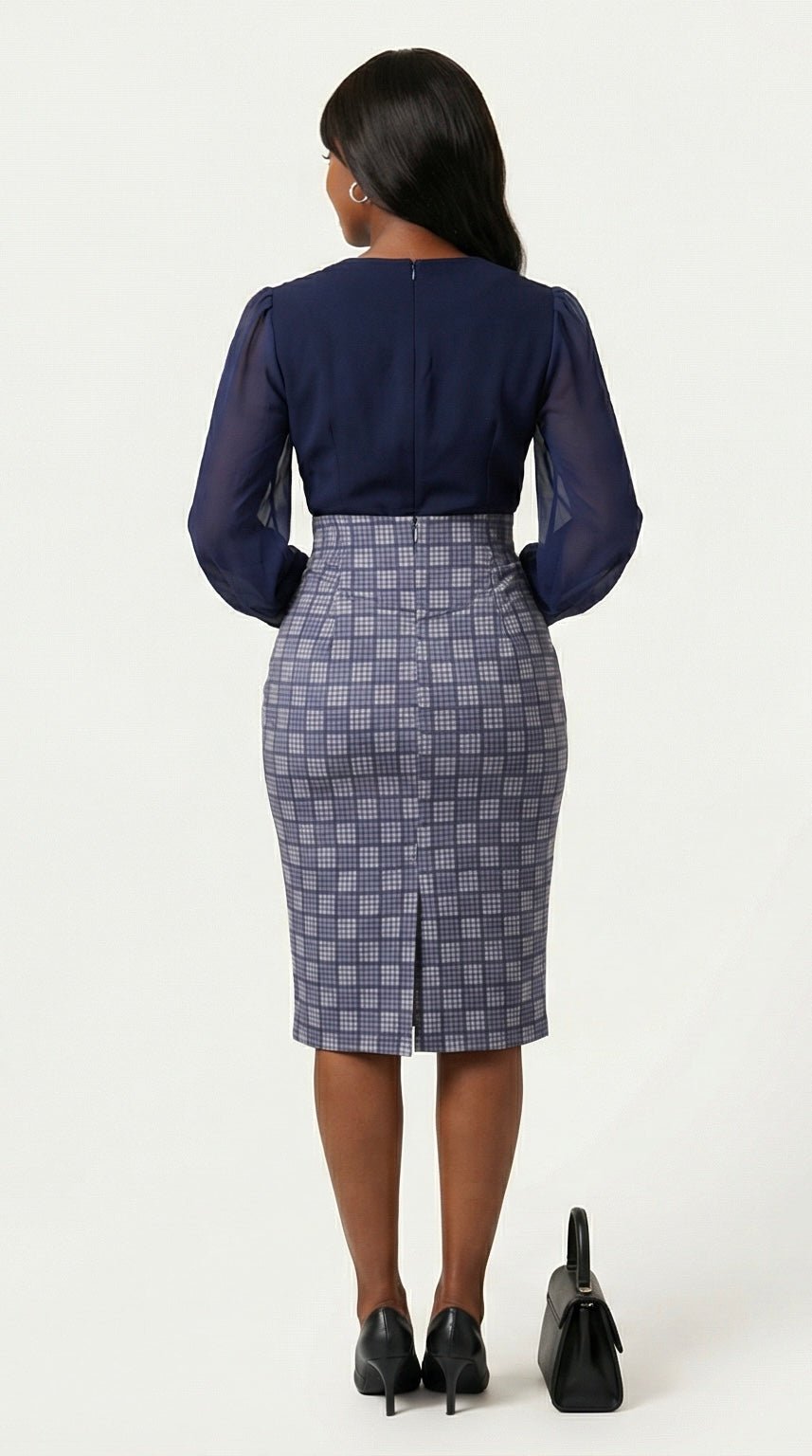 Robe moulante manches longue à deux temps - Perluna Store