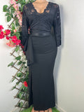 Robe moulante manches longue imprimée bretelle - Perluna Store - kinshasa