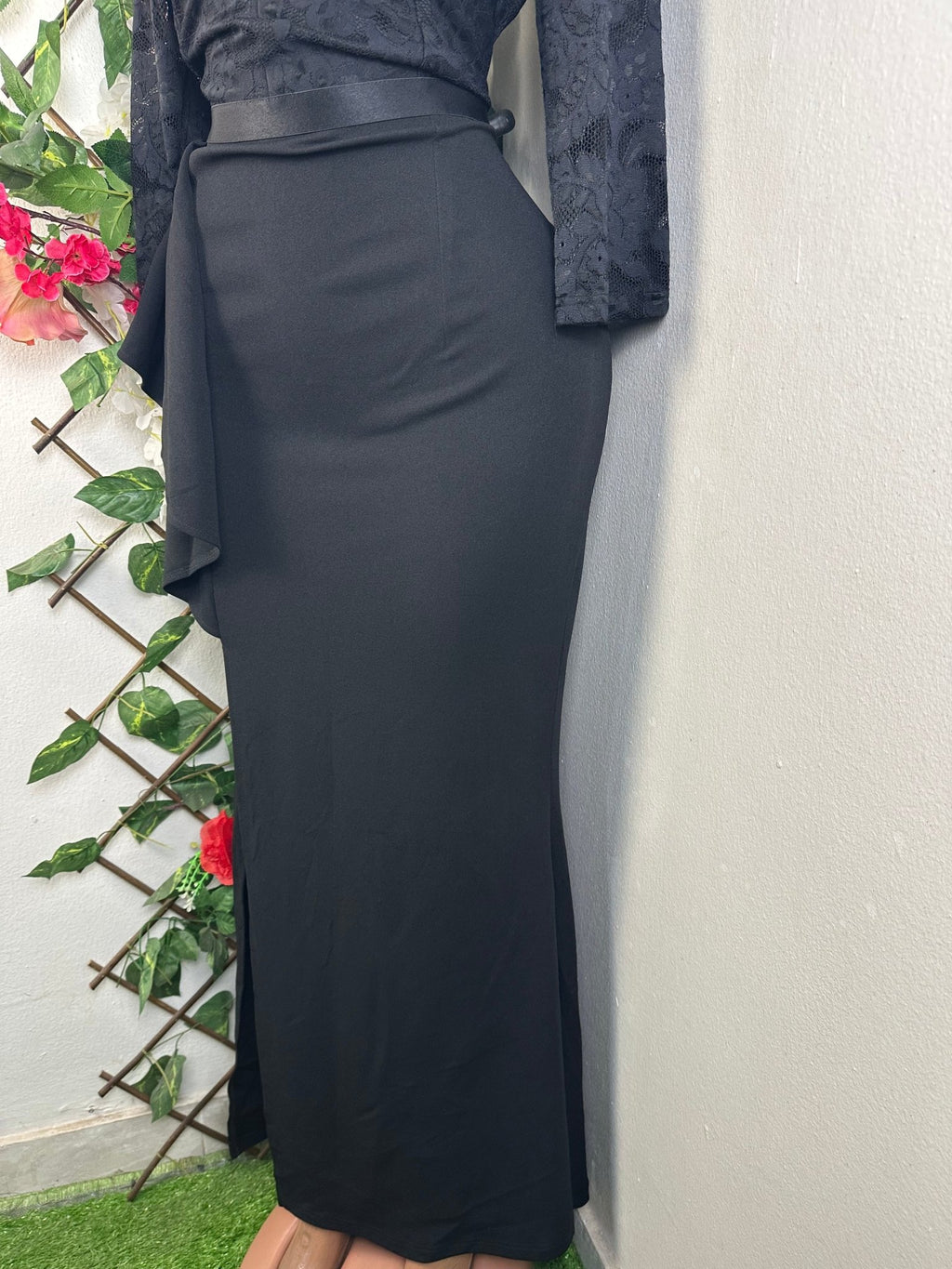 Robe moulante manches longue imprimée bretelle - Perluna Store - kinshasa