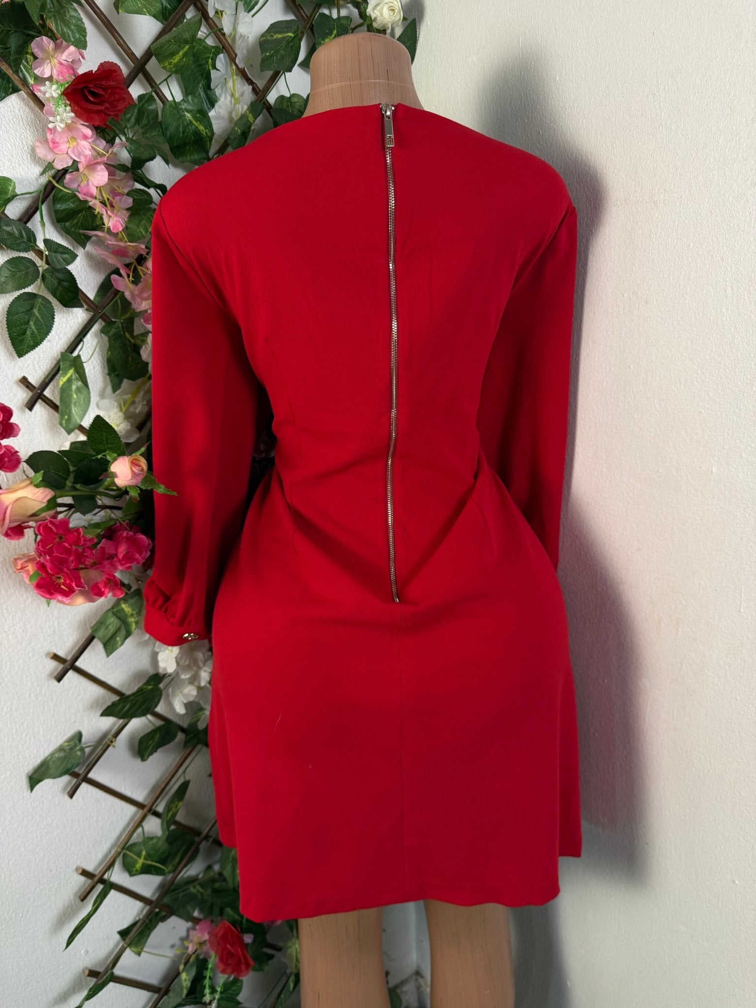 Robe moulante manches longues décollectée - Perluna Store