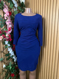 Robe moulante manches longues décollectée - Perluna Store