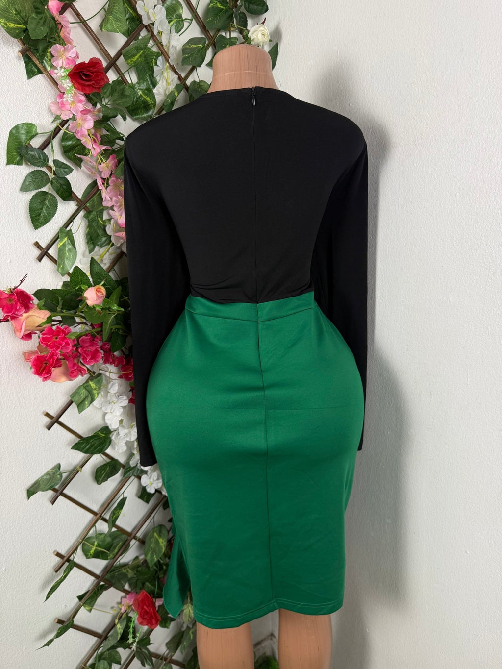 Robe moulante manches longues deux temps - Perluna Store