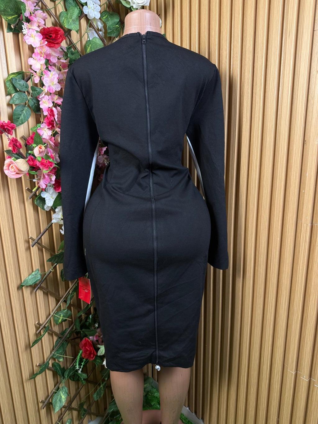 Robe moulante manches longues deux temps - Perluna Store