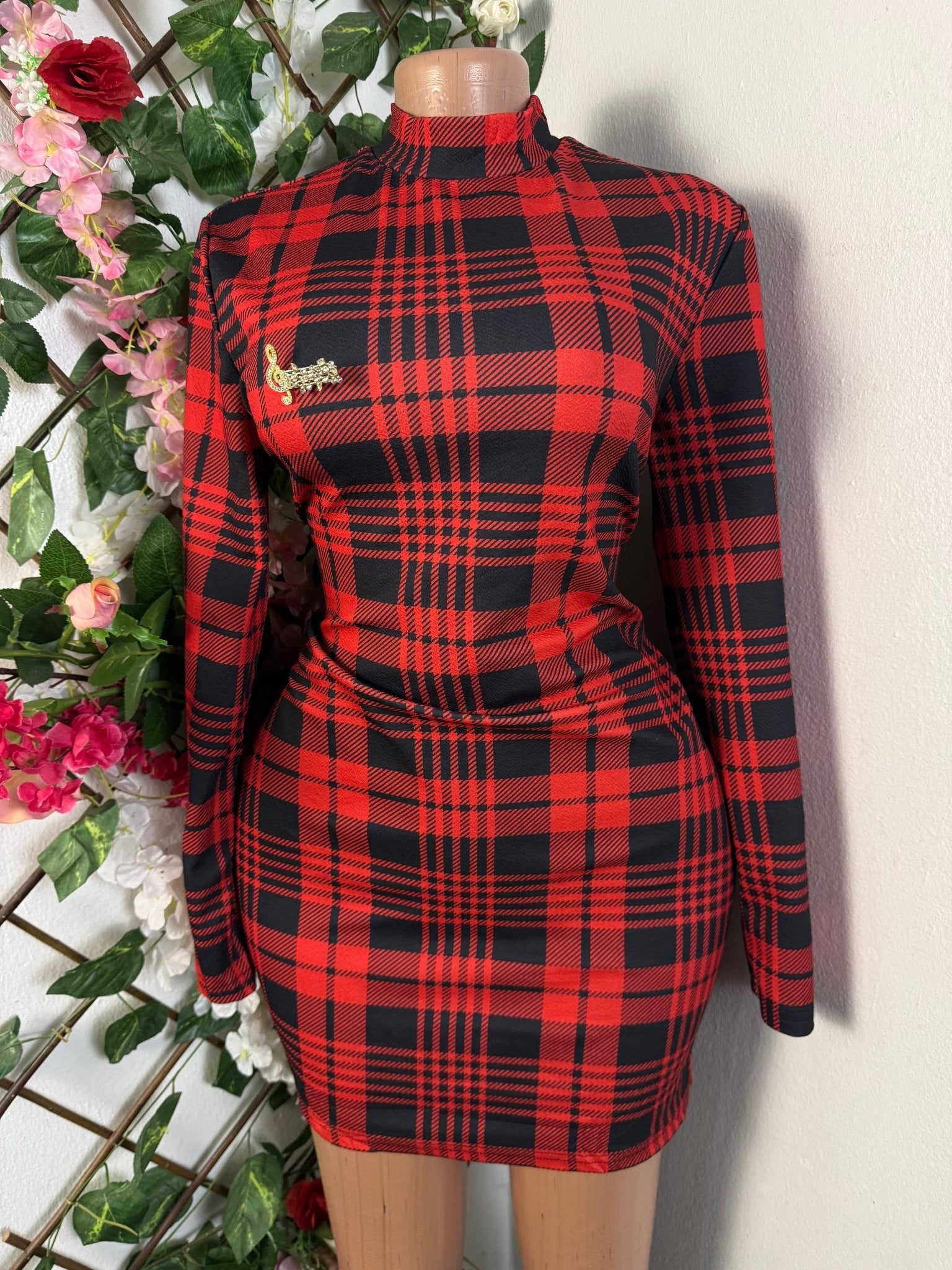 Robe moulante manches longues drapée - Perluna Store