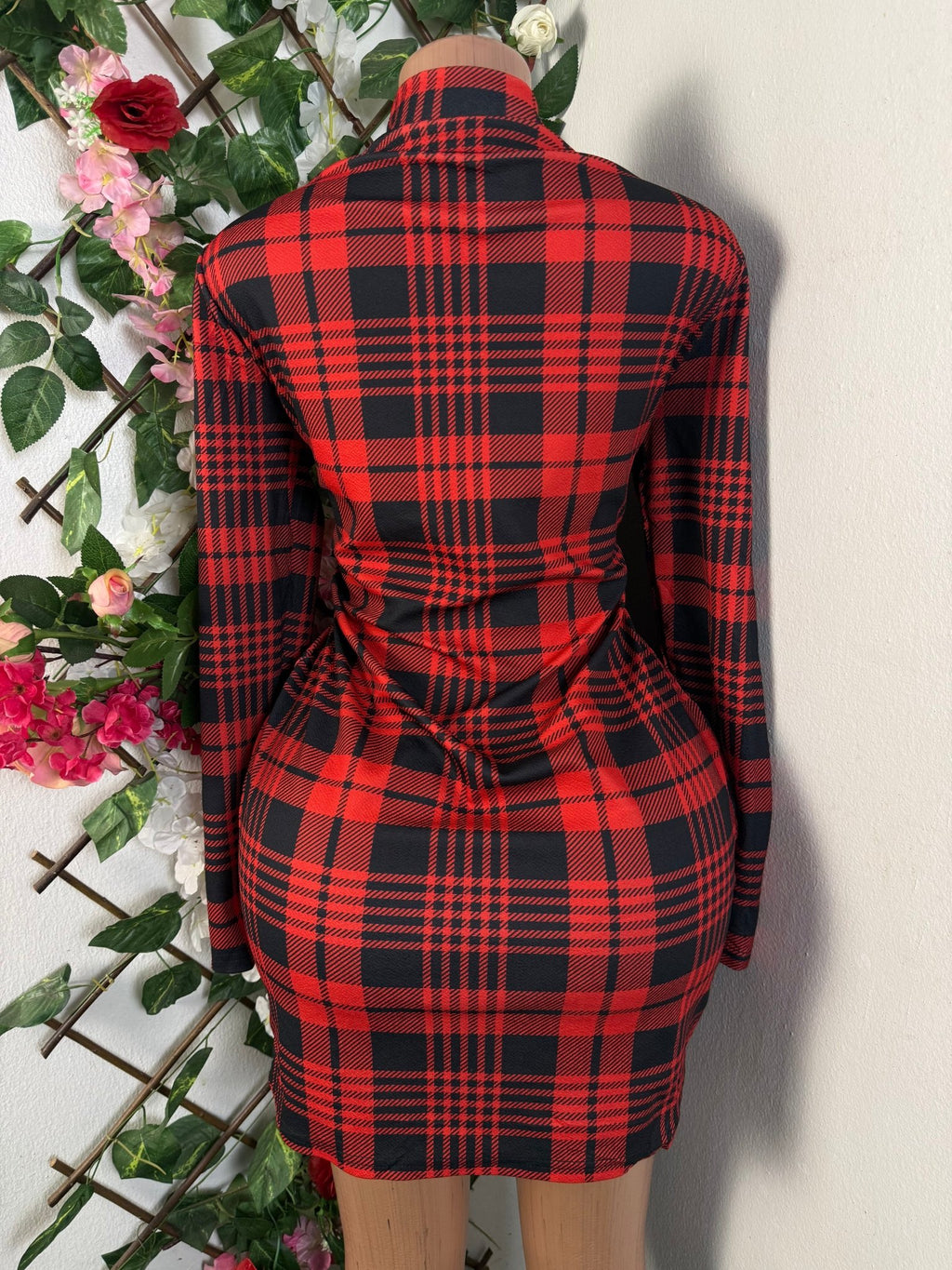 Robe moulante manches longues drapée - Perluna Store