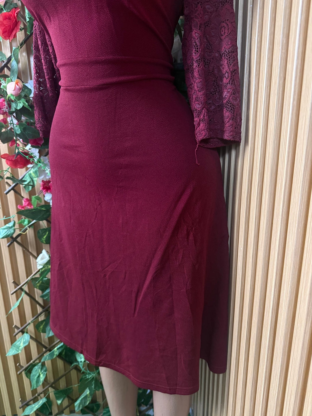 Robe moulante manches longues drapée - Perluna Store