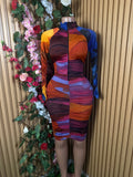 Robe moulante manches longues drapée - Perluna Store