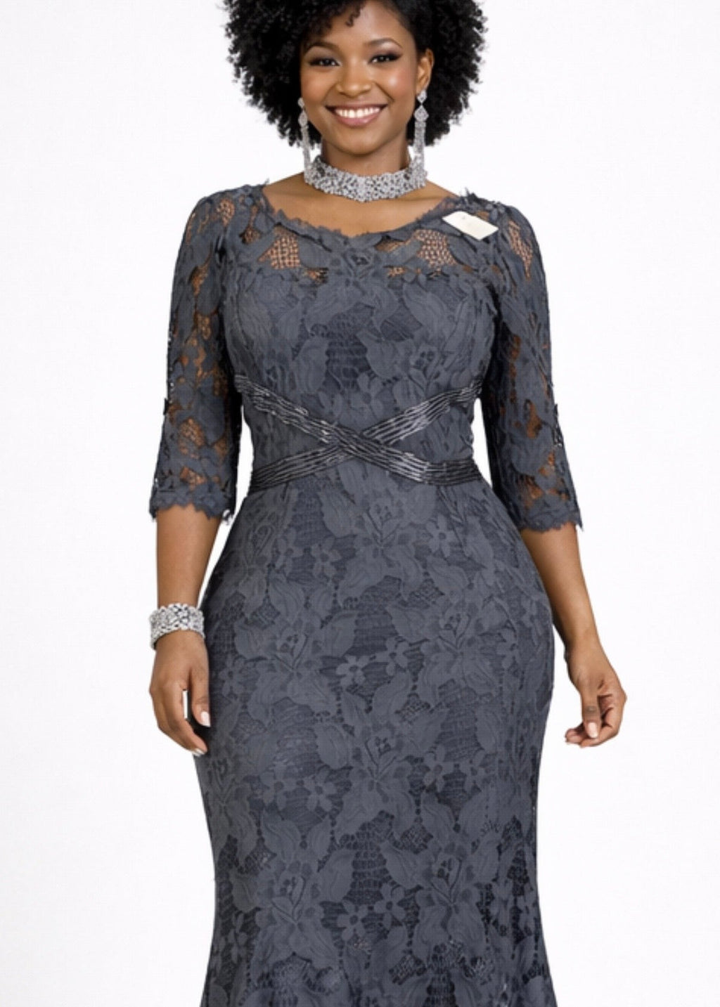 Robe moulante manches longues imprimée bretelles - Perluna Store