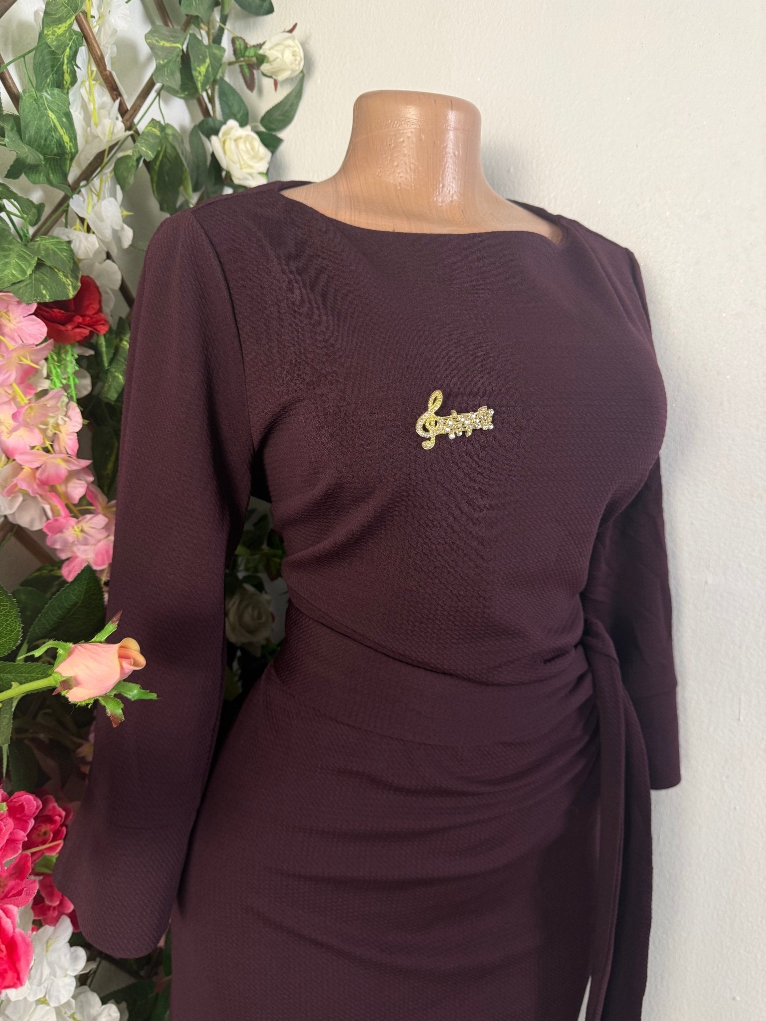 Robe moulante manches longues - Perluna Store