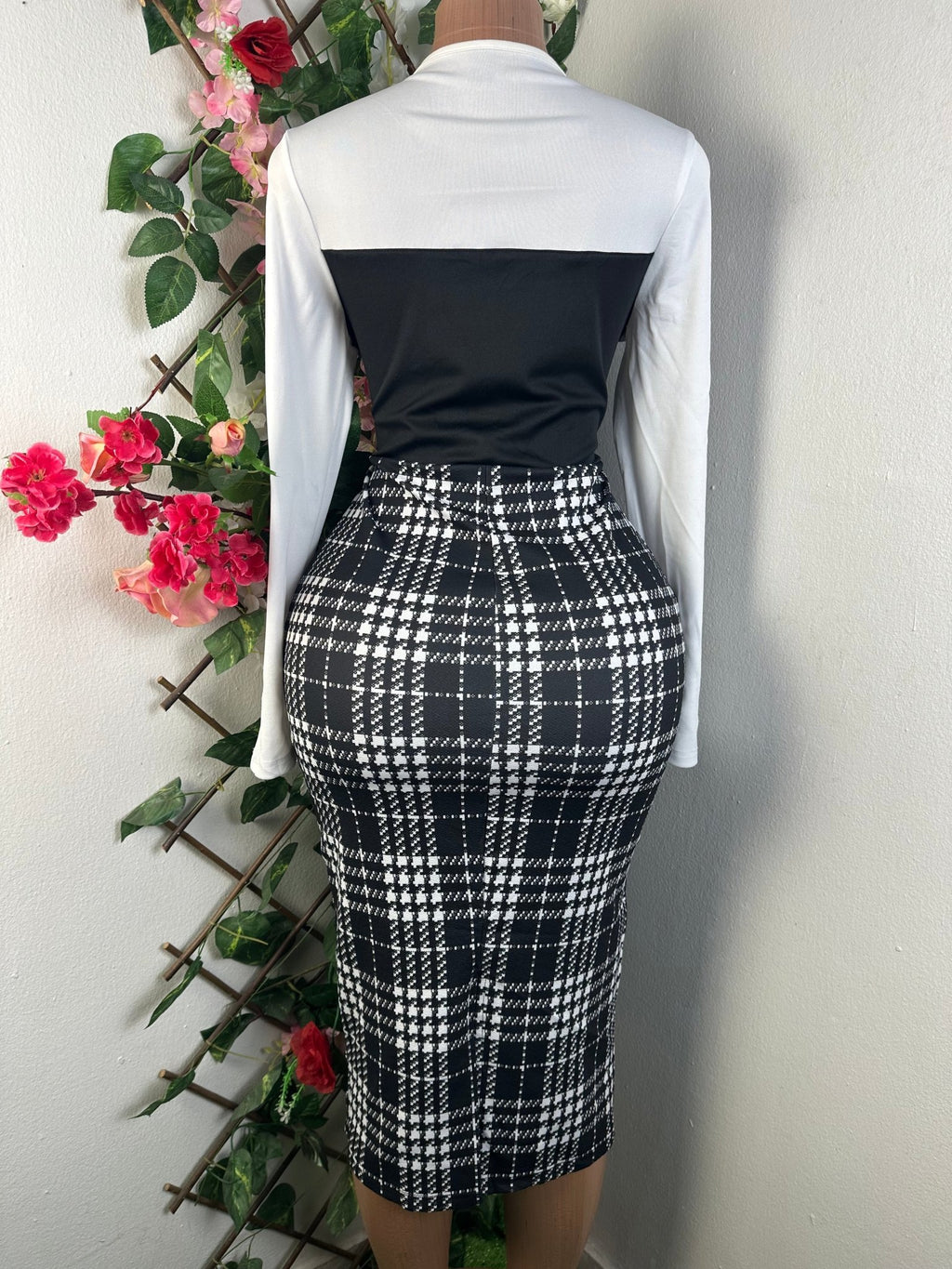 Robe moulante manches longues - Perluna Store - kinshasa