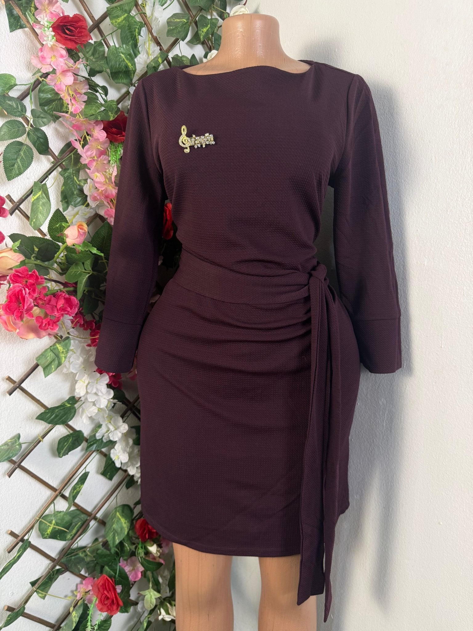 Robe moulante manches longues - Perluna Store