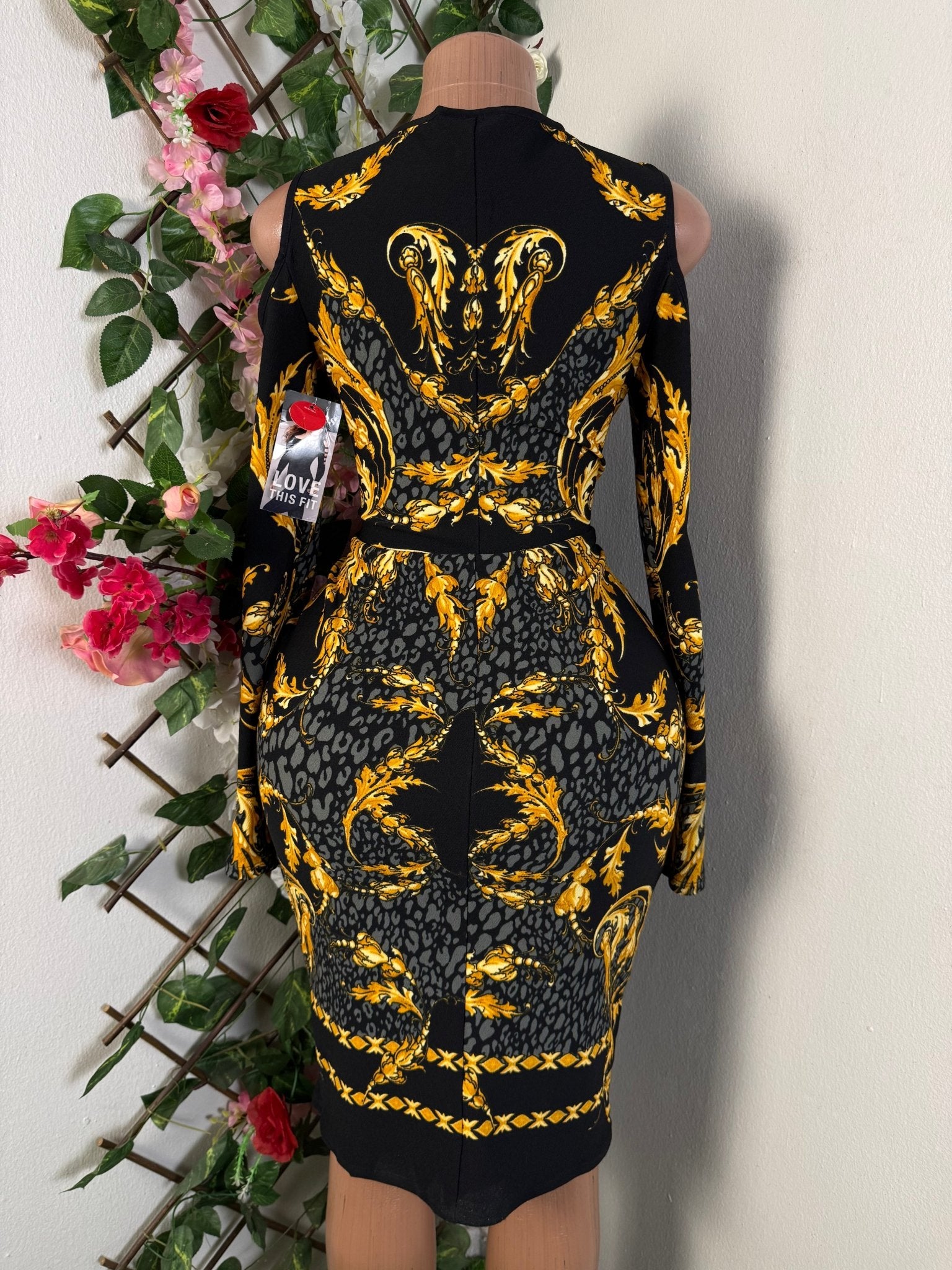 Robe moulante mancheslongues dénudée - Perluna Store