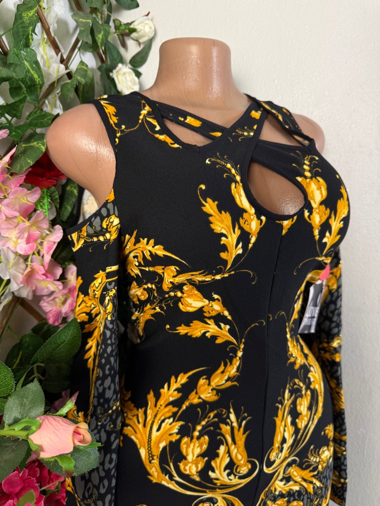 Robe moulante mancheslongues dénudée - Perluna Store