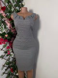 Robe moulante mi longue sans manches - Perluna Store - kinshasa