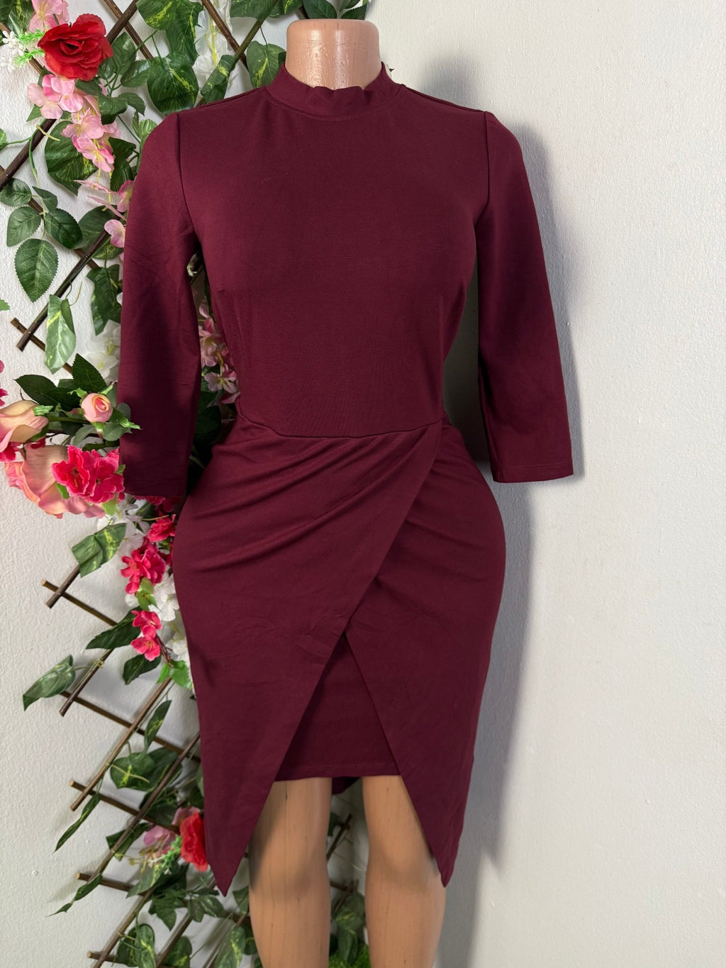 Robe moulante pente asymétrique- - Perluna Store