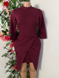 Robe moulante pente asymétrique- - Perluna Store