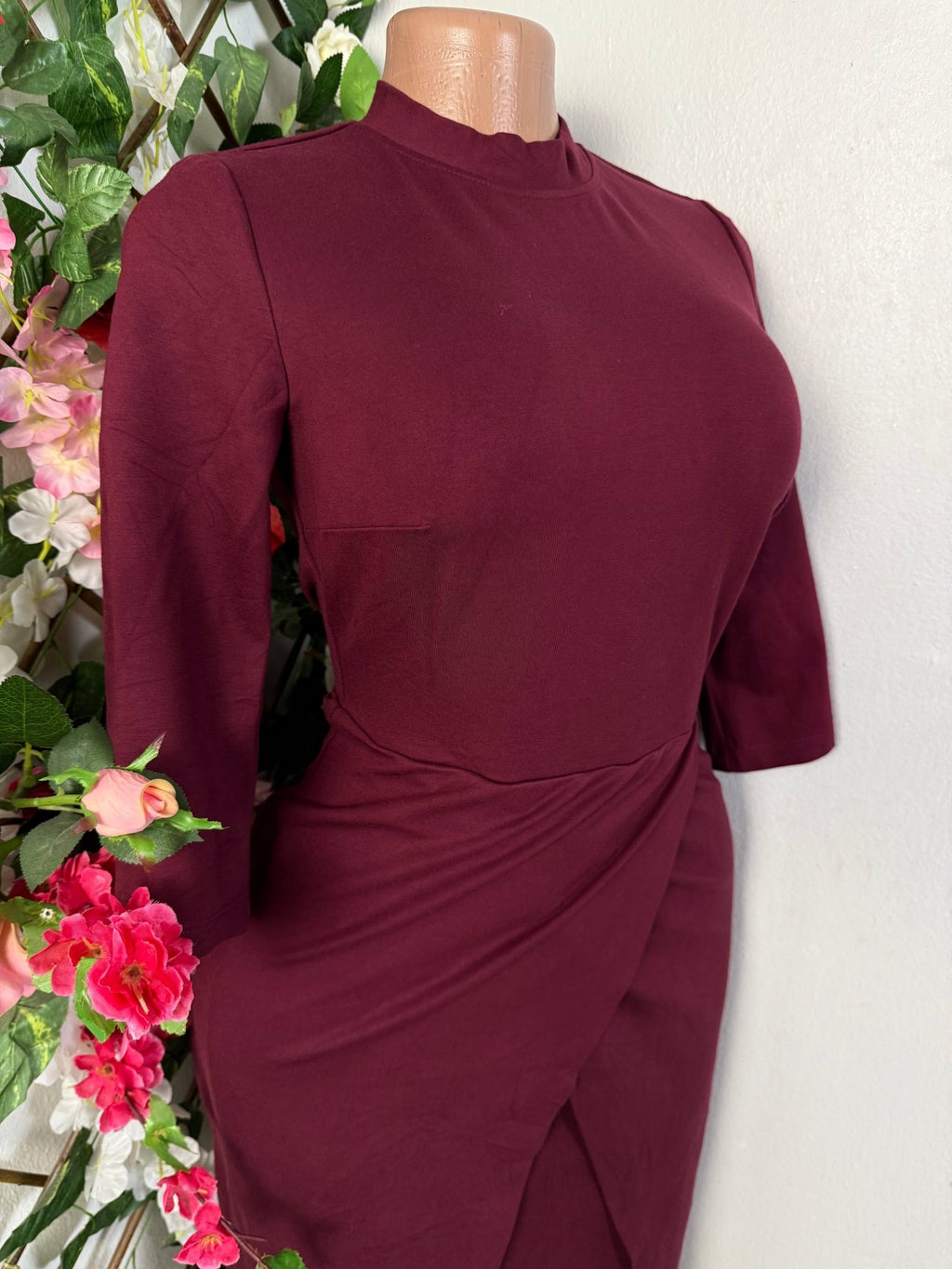 Robe moulante pente asymétrique- - Perluna Store